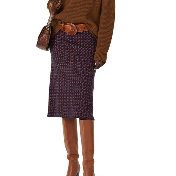 J. Crew Dresses & Skirts - J CREW Geo Ring Midi Merino Wool Blend Skirt Size XXS